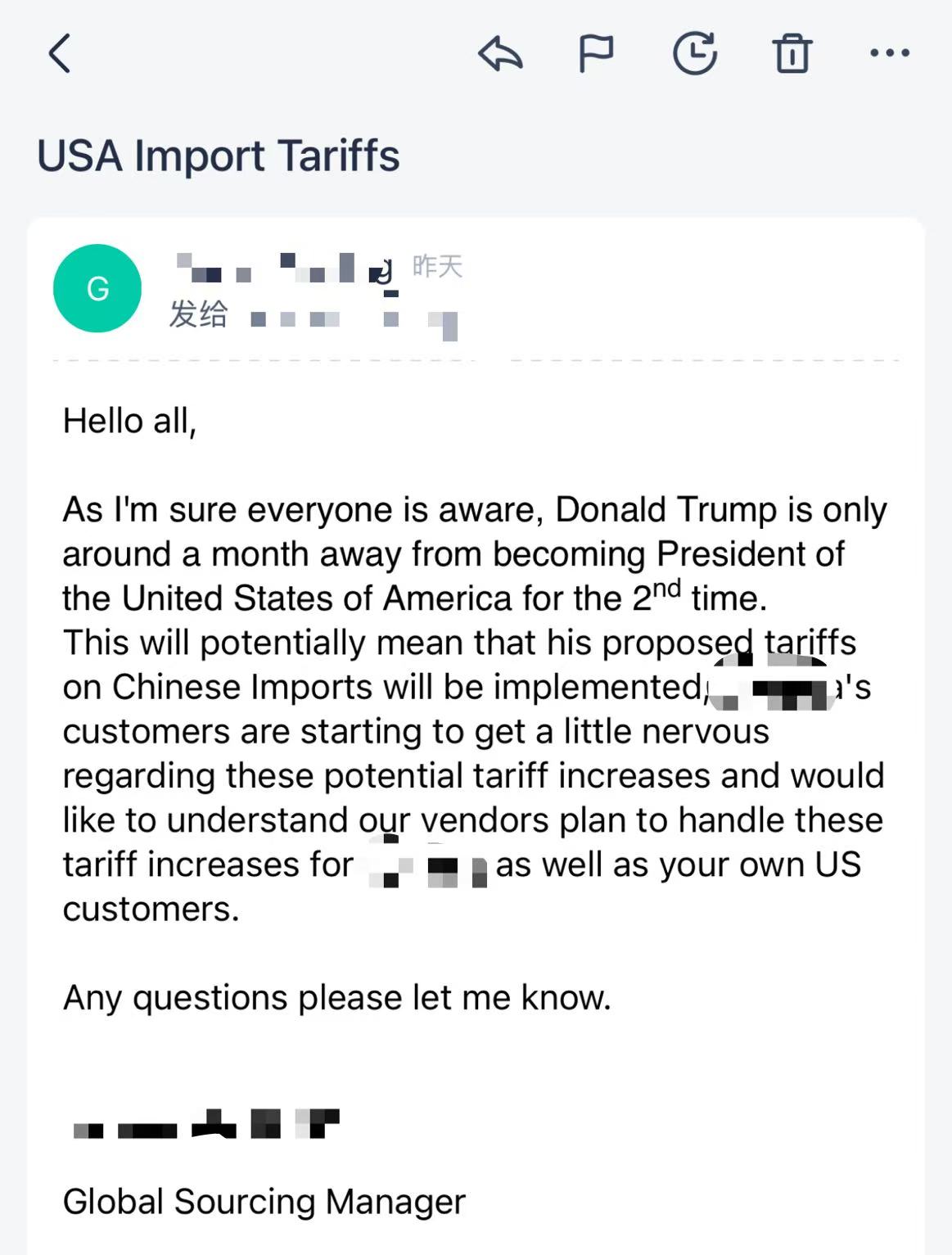 USA IMPORT TARIFFS
